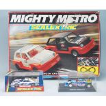 A boxed set of Mighty Metro Scalextric Superscale along with a boxed C2045 Scalextric Porsche