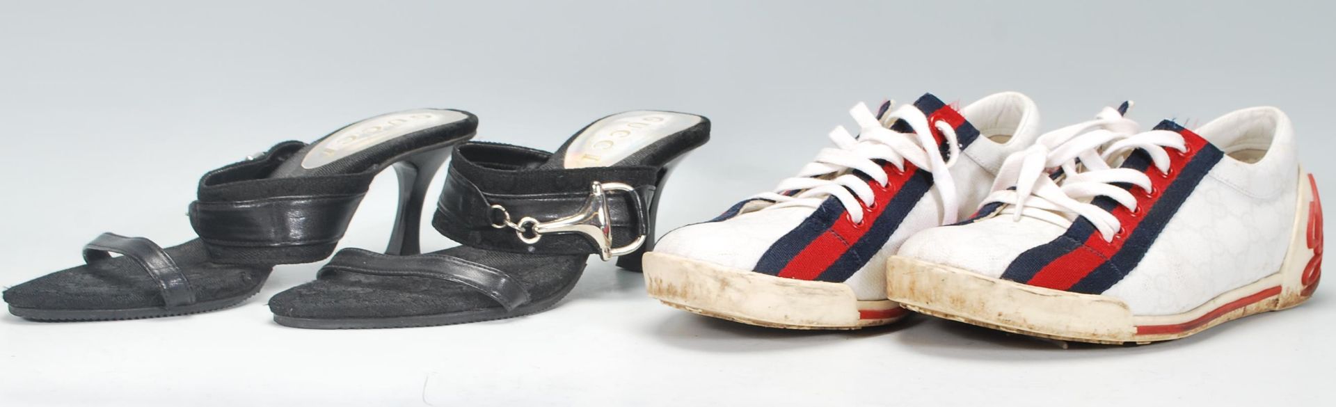 Two pairs of vintage Gucci shoes to include a pair