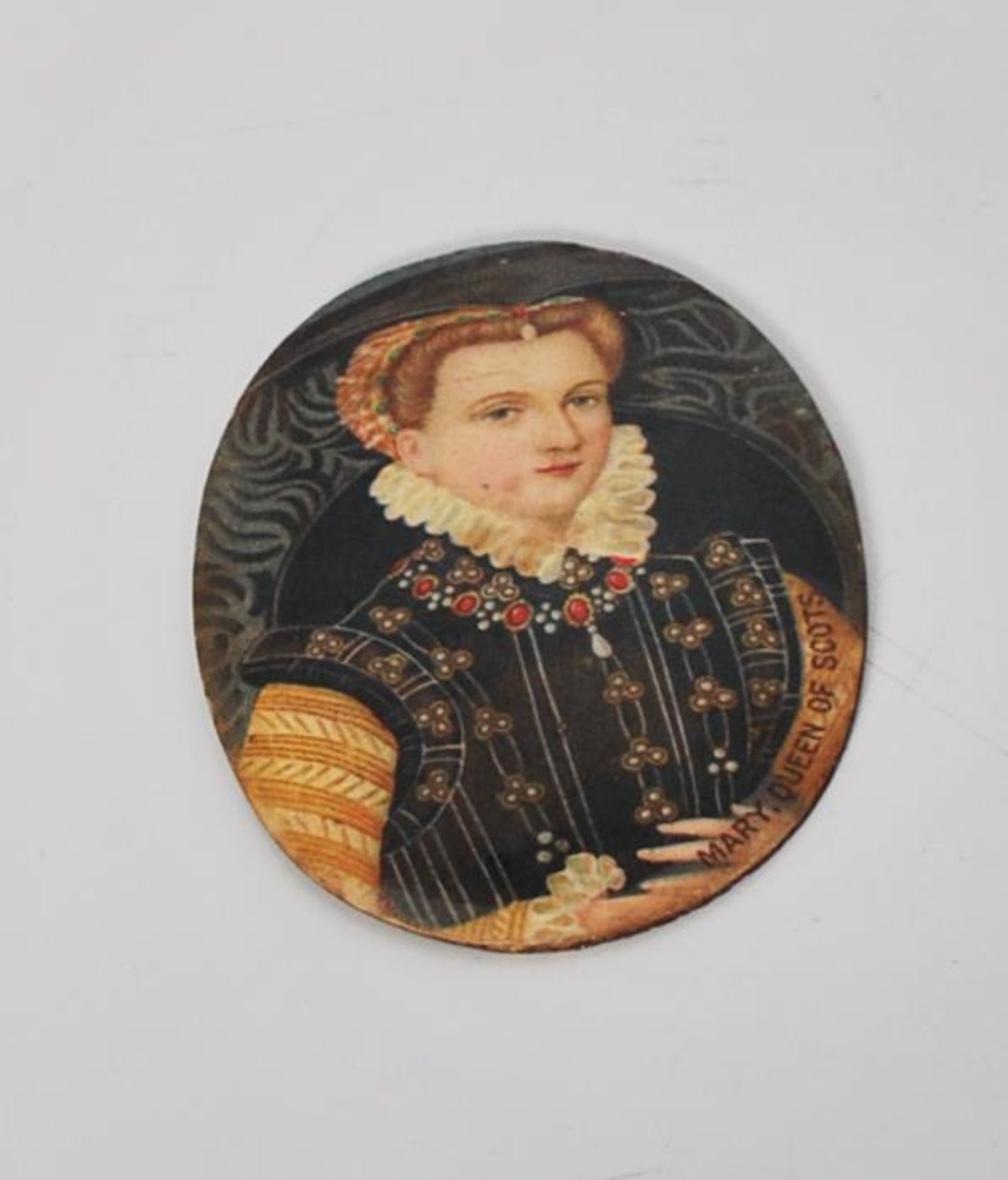 A collection of 14 portrait miniature printed panels of oval form on metal backs depicting Henrietta - Bild 6 aus 7