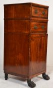 A good 19th Century Victorian mahogany music cabinet with inlaid decoration throughout. The two
