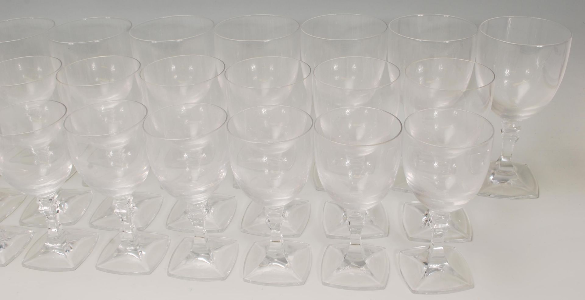 A collection of vintage 20th Century crystal glasses, the set to include 12 red wine glasses, 11 - Image 6 of 8