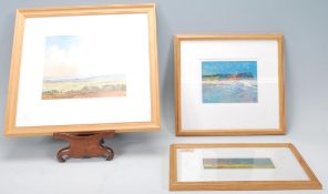 Anthony Curtis (born 1928) - A group of three landscape paintings to include a watercolour on
