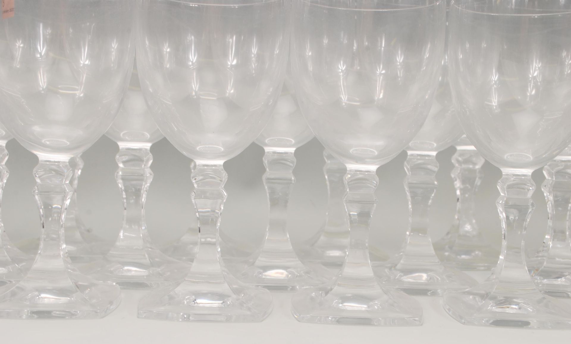 A collection of vintage 20th Century crystal glasses, the set to include 12 red wine glasses, 11 - Image 7 of 8