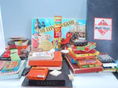 A collection of mixed vintage board games / card games etc. The lot includes Black-Out, Sylabex