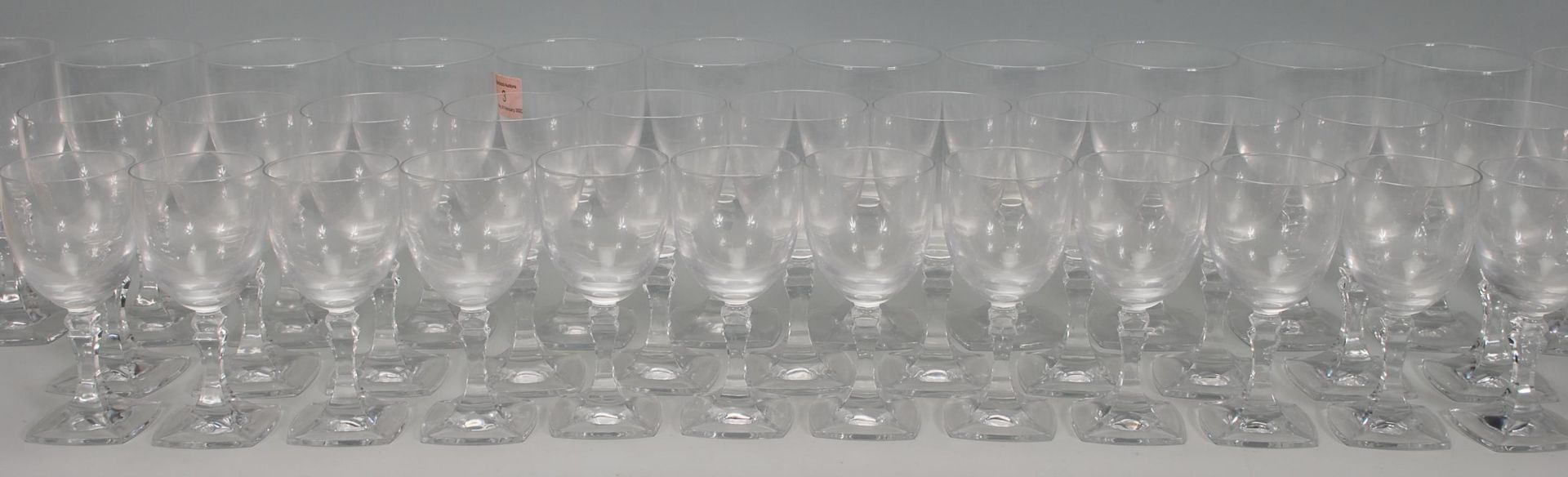 A collection of vintage 20th Century crystal glasses, the set to include 12 red wine glasses, 11 - Image 8 of 8