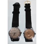 A pair of vintage retro gentleman's wristwatches to include a Majex 17 Jewels Incabloc and a Pontiac