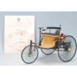 A Franklin Mint Precision Model of a Mercedes Benz 1886 patent motorwagen, Patentschrift no.37435