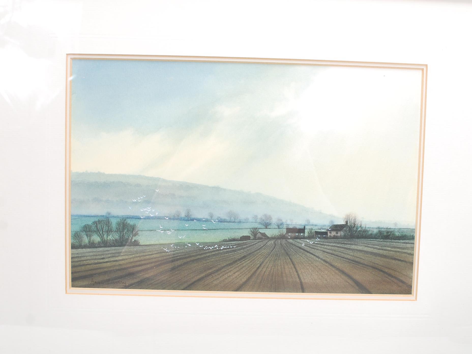 Anne Cherry MA RCA (20th Century) - A 20th Century watercolour painting on paper depicting a - Image 2 of 8