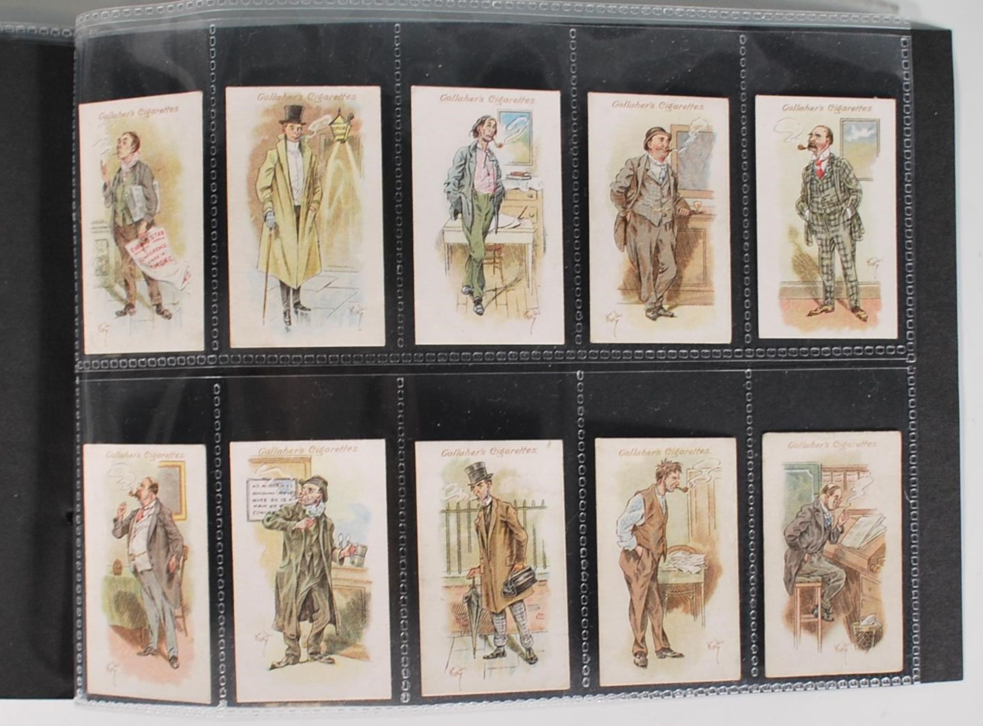 A full set of vintage Gallaher Cigarette trade cards, Votaries Of The Weed Series, complete set of - Bild 5 aus 5