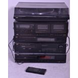 Hi-Fi - A JVC stacking system consisting of AL-A151 Auto-Return Turntable, TD-WIX Stereo Double