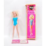 An original vintage Pedigree made ' Sindy ' Fun Time doll. Complete with outfit - a blue swimsuit.