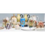 A selection mix ceramics dating from the 19th Century to include an English Jug being hand