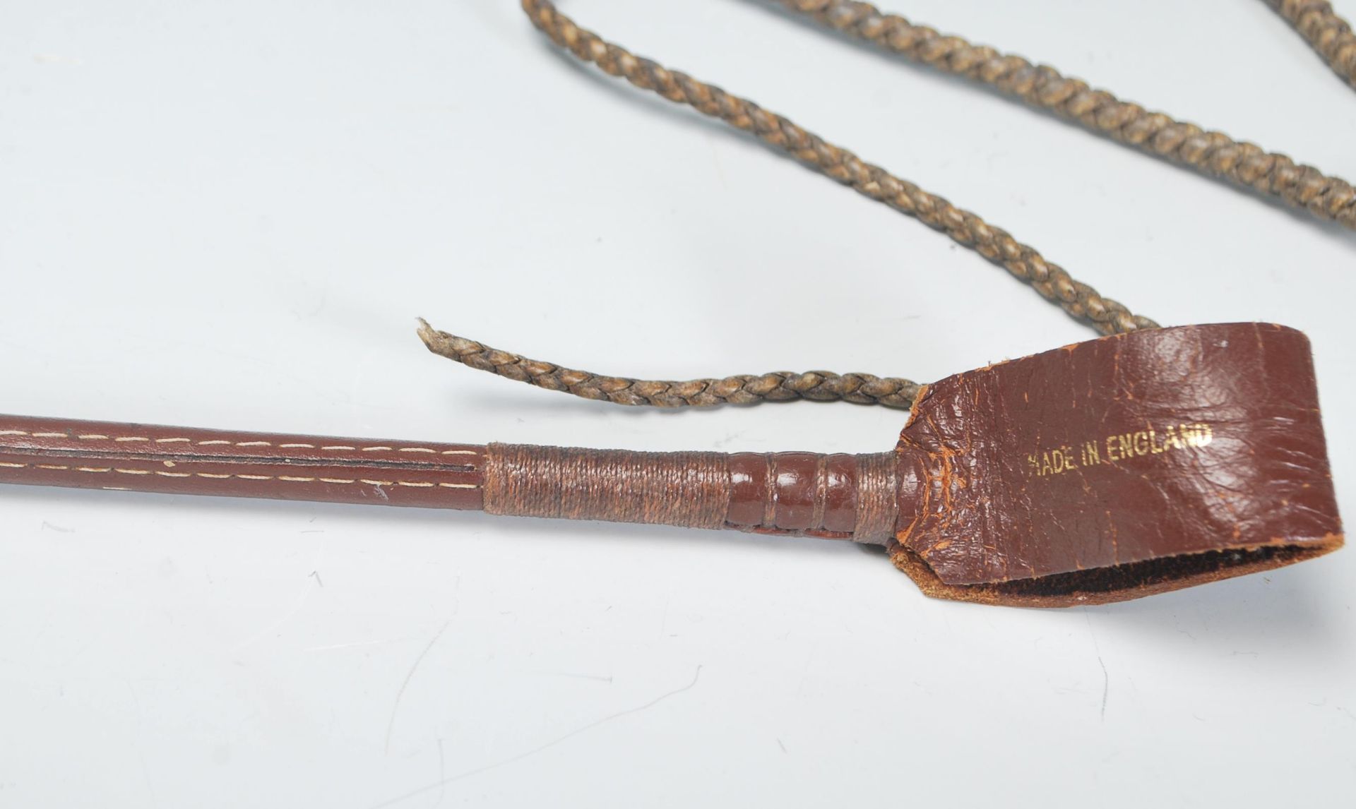 A pair of 20th century horse correction whip, with - Bild 3 aus 7