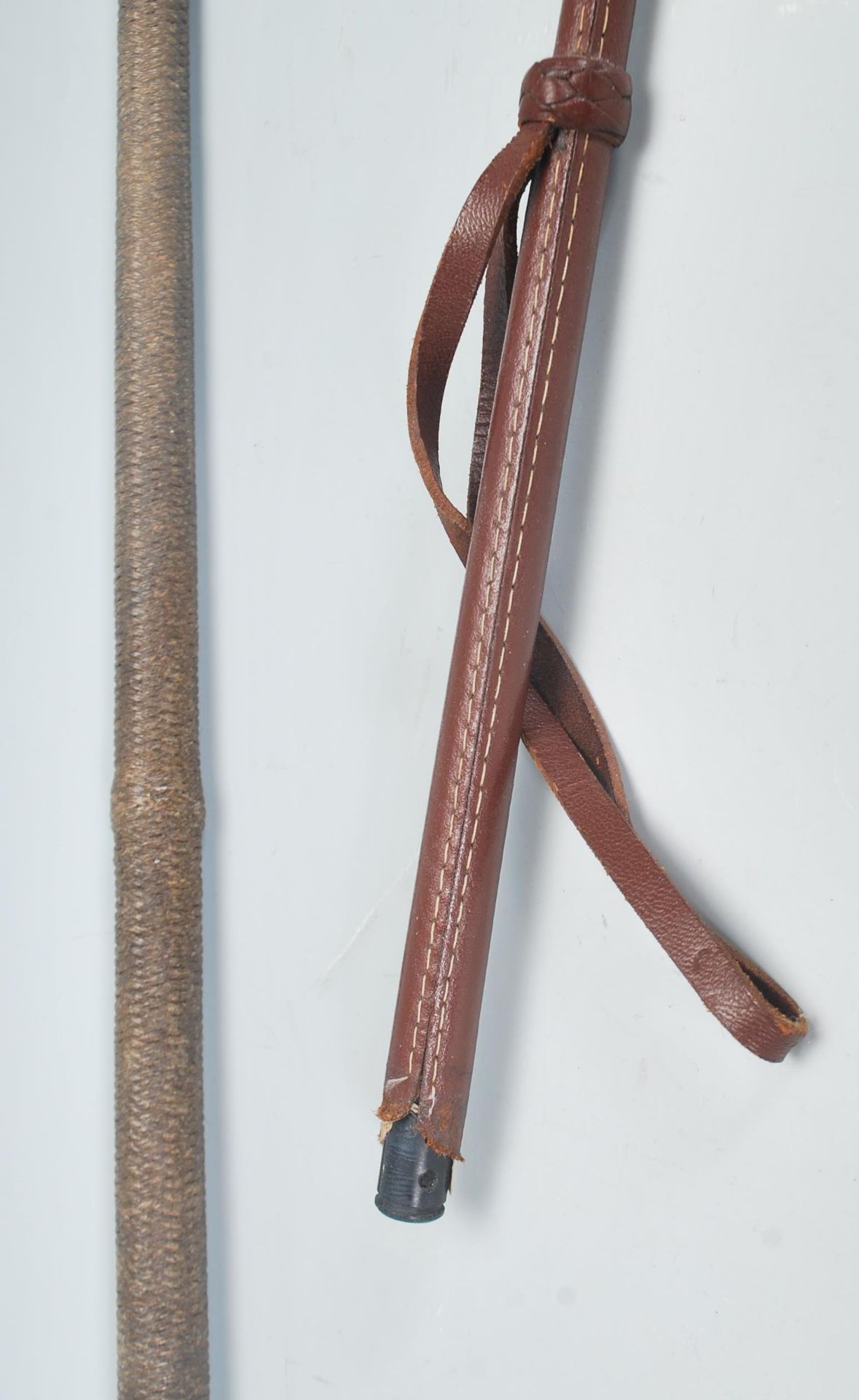 A pair of 20th century horse correction whip, with - Bild 6 aus 7