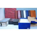 Postcard / Stamp Dealer accessories. Range of useful items: shoebox of postcard plastic sleeves,