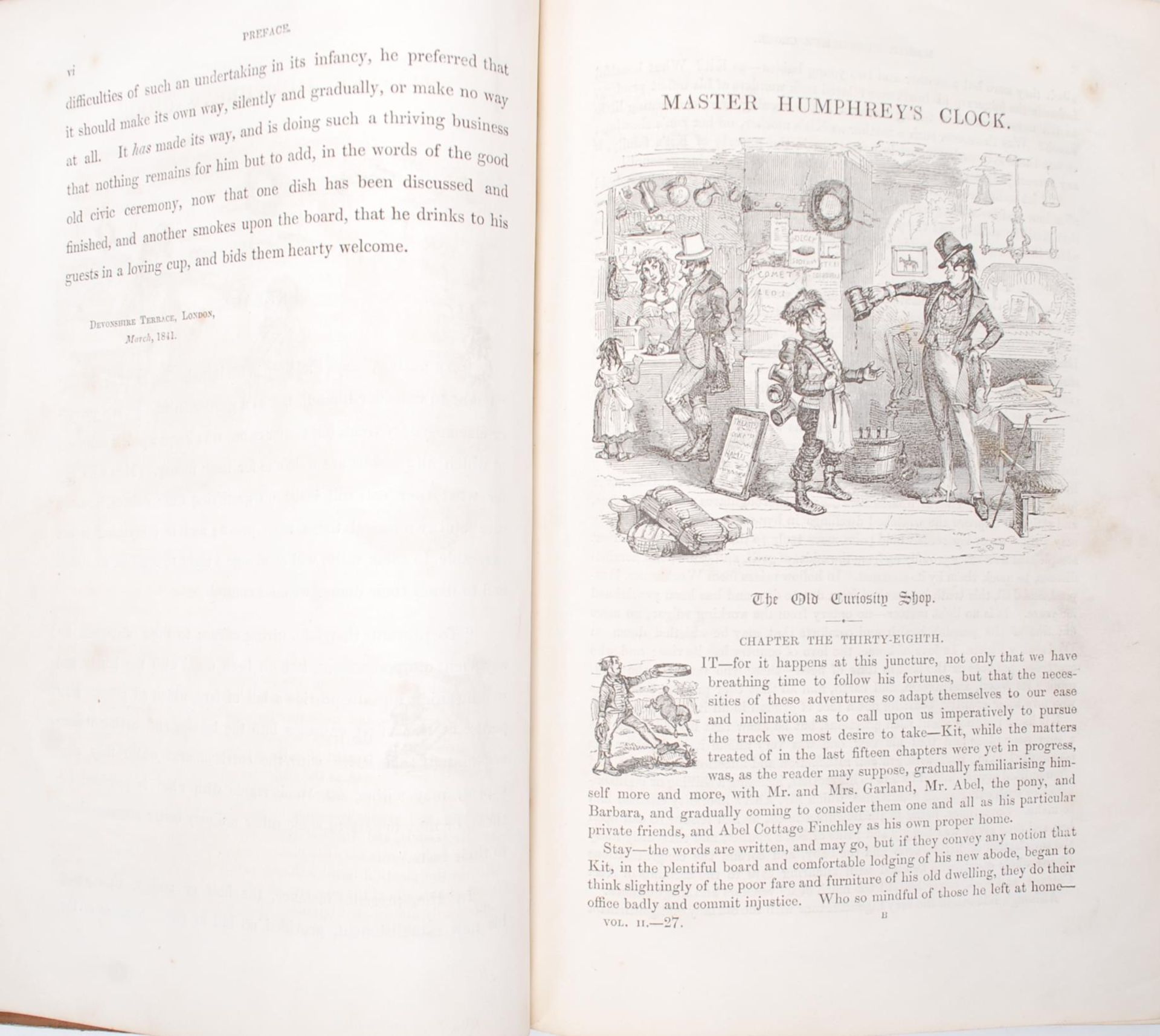 Charles Dickens - Master Humphrey's Clock - set over three volumes - Pub. by Chapman & Hall, Strand, - Bild 5 aus 9