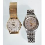 A pair of Gentlemen's wristwatches to include a Citizen Automatic 21 Jewels watch with baton