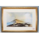John Harris - A 20th Century watercolour painting depicting a Welsh mountain landscape scene
