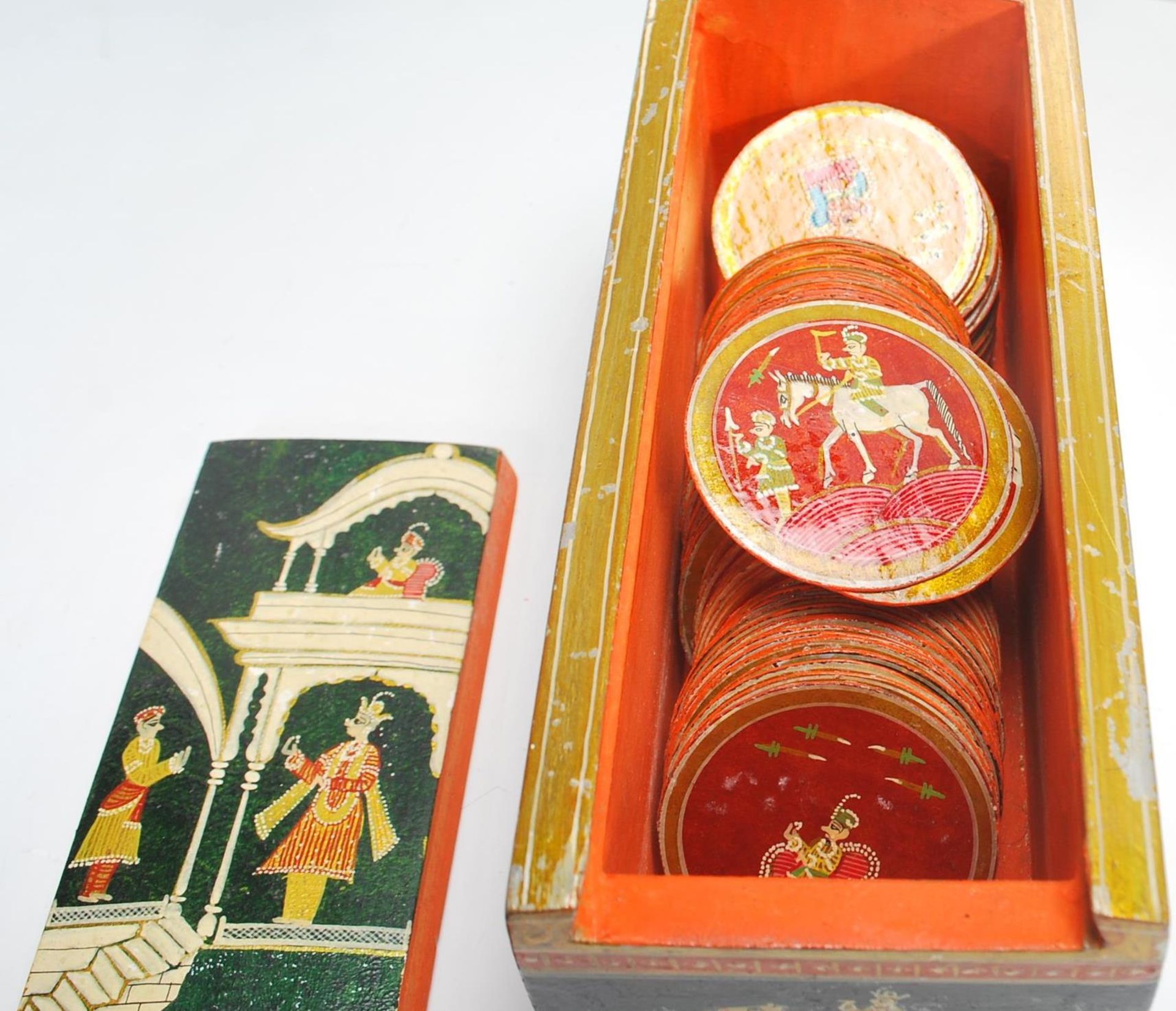 A collection of 20th Century playing card games to include three boxed sets of Indian Ganjifa - Bild 3 aus 17