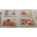 An album of vintage mixed cigarette and confectionery trade cards. Full and part sets include C.W.