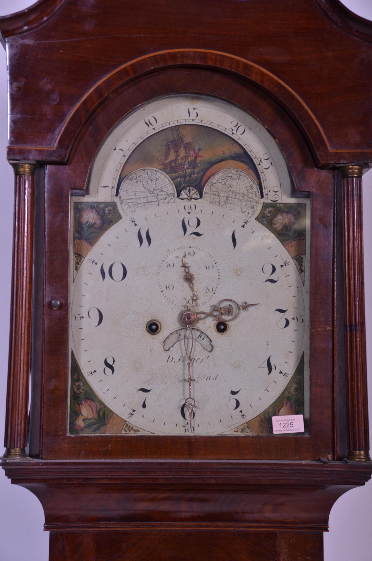 A 19th century George III mahogany line inlaid longcase / grandfather clock possibly by Eggert of - Bild 2 aus 6