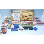 A collection of assorted vintage 00 gauge model railway locomotive train set rolling stock to