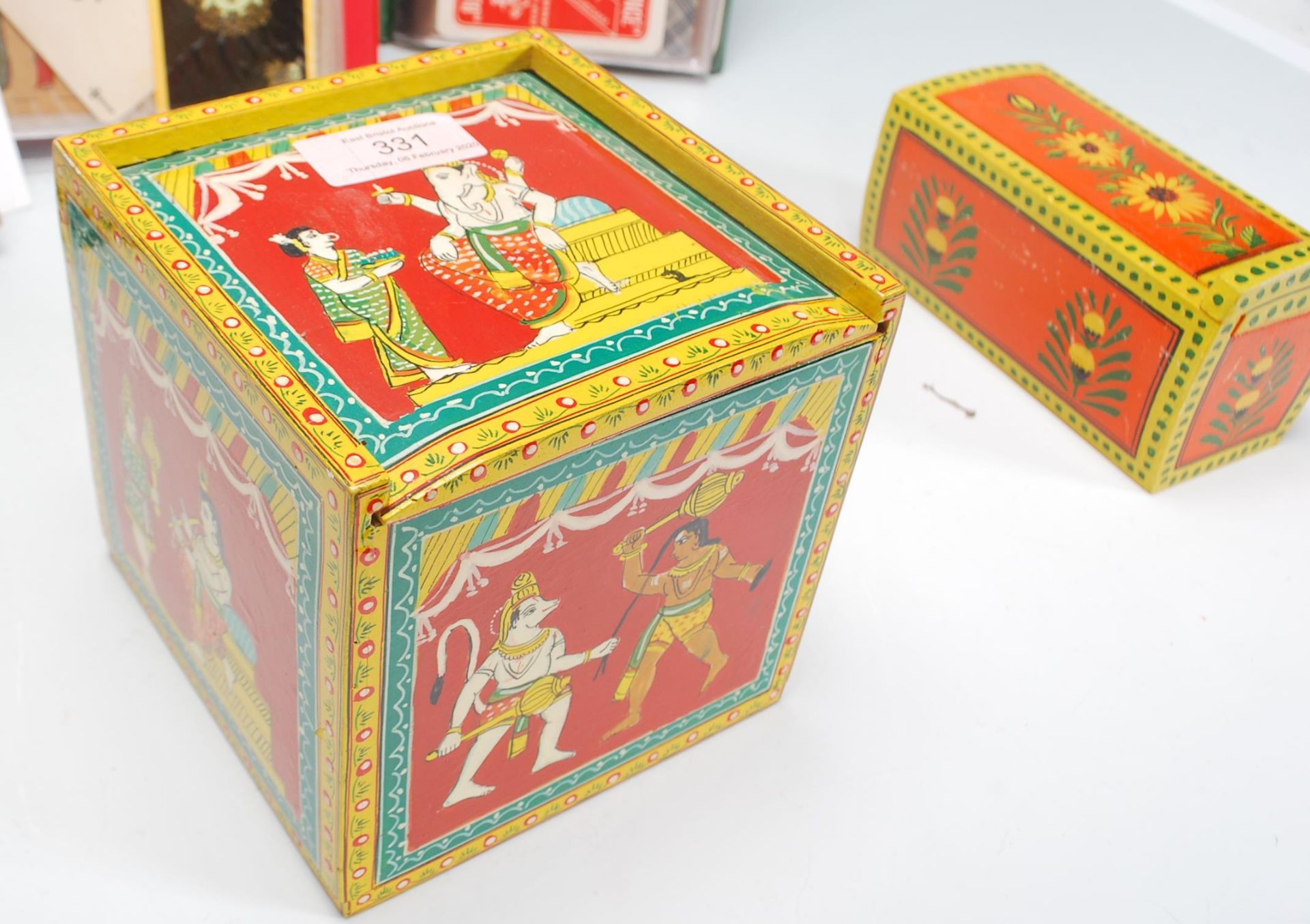 A collection of 20th Century playing card games to include three boxed sets of Indian Ganjifa - Bild 4 aus 17