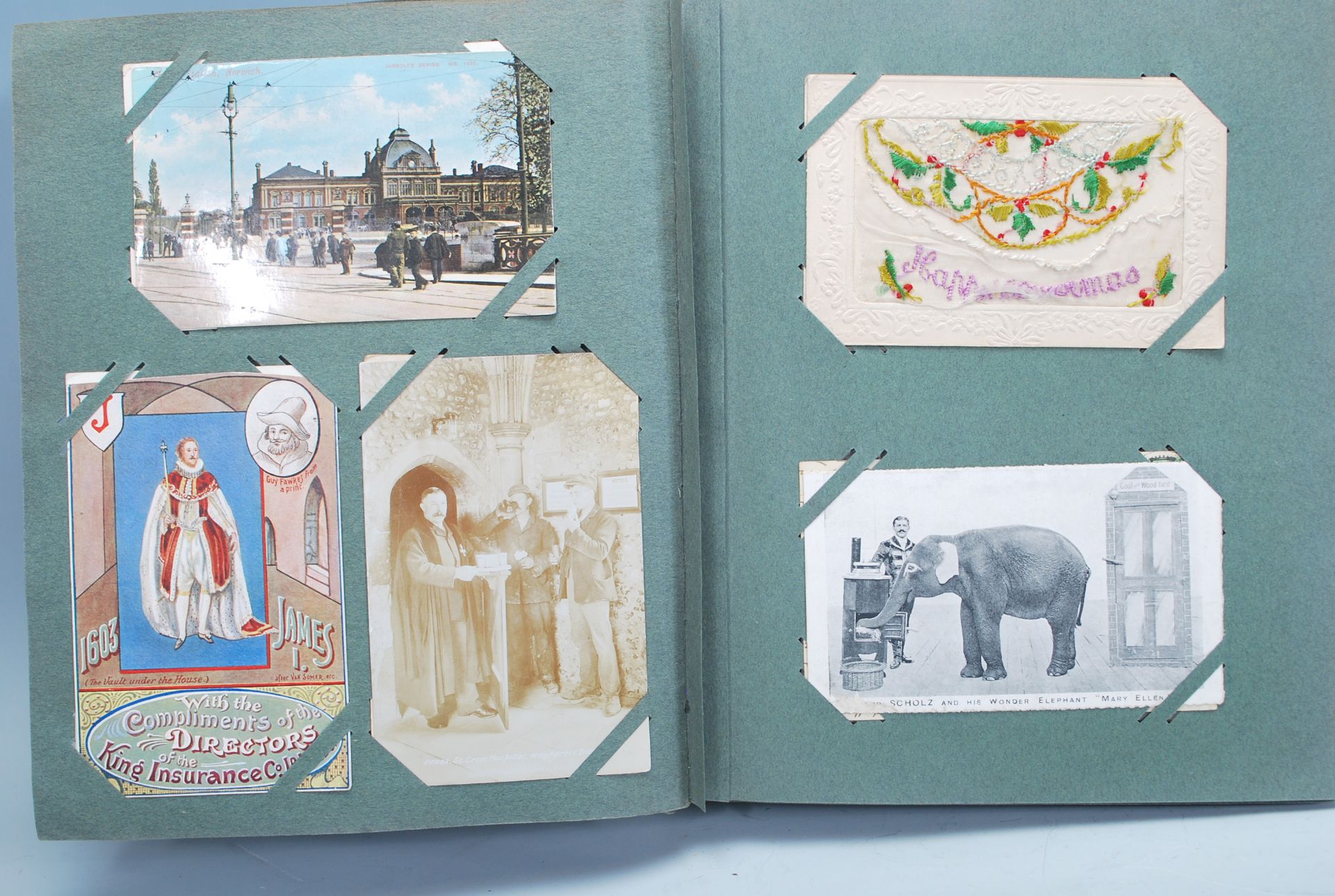 Antique / vintage Postcard collection (400) in Art Deco style quality Edwardian album. Impressive - Bild 9 aus 16