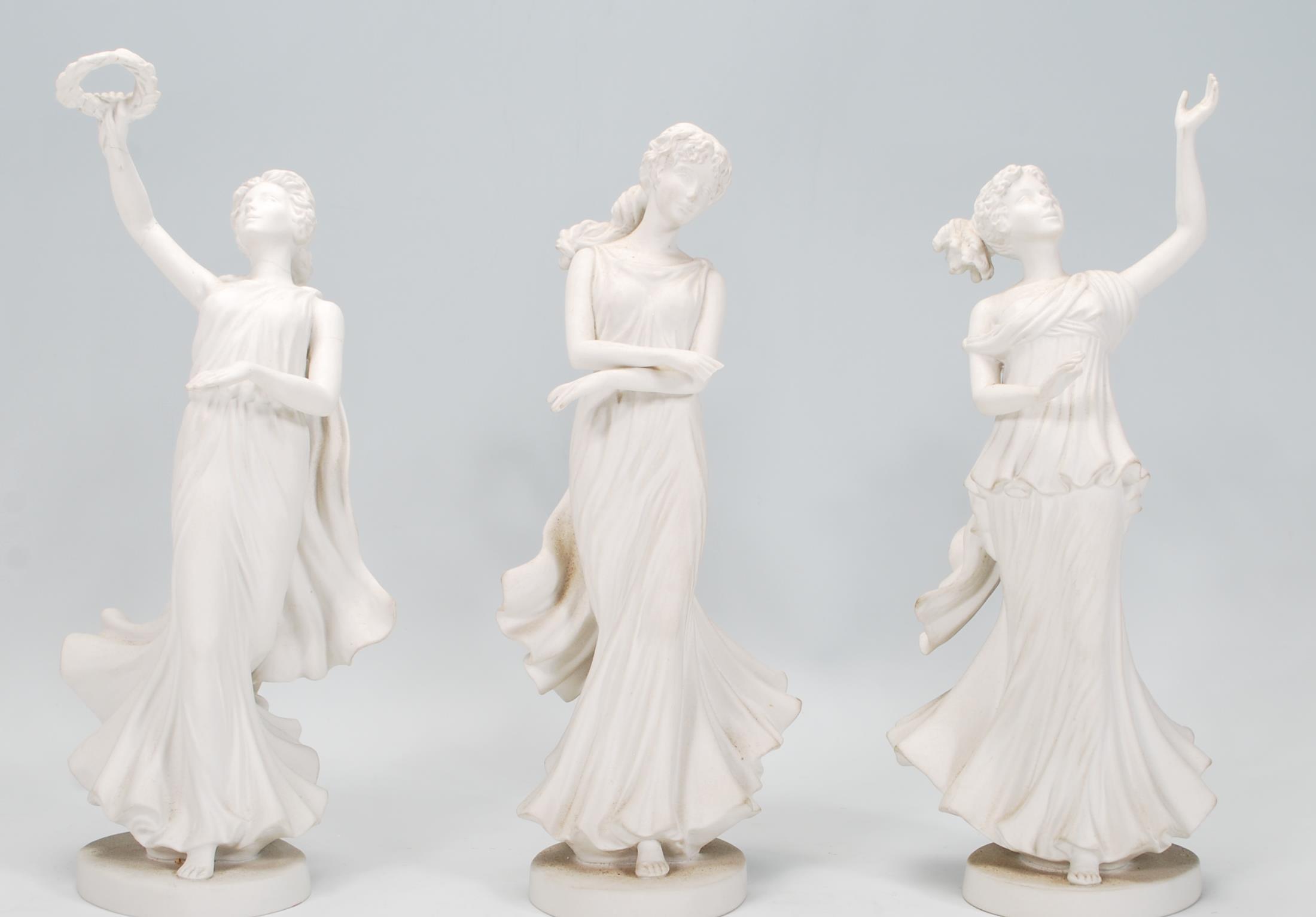 A collection of 3 Wedgwood bisque figure of 'Euphr