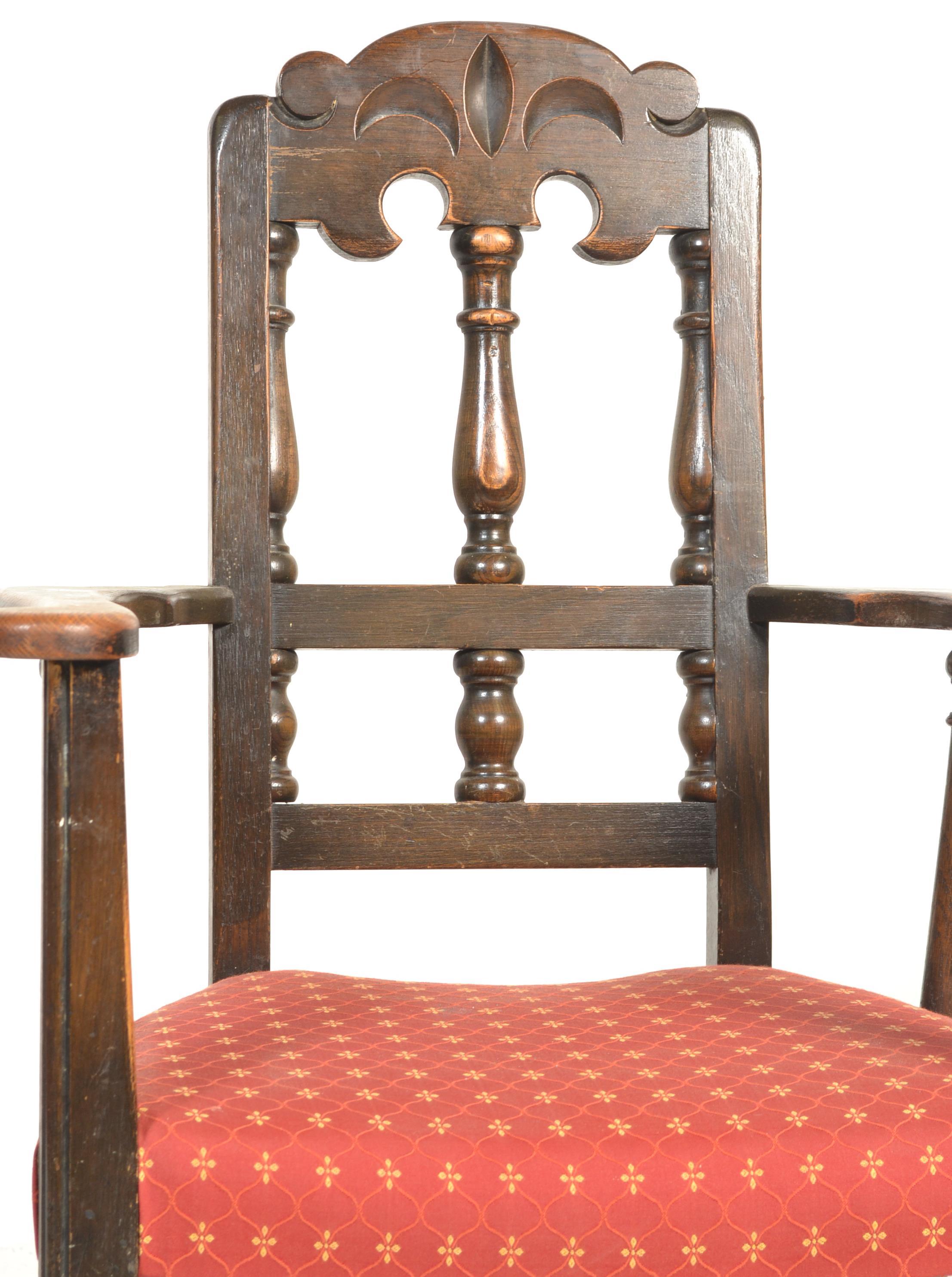 A set of 8 Ercol gothic revival early 20th century - Image 8 of 16