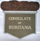 A 20th century shaped wooden sign for the ' Consul