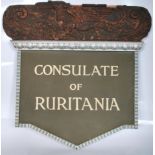 A 20th century shaped wooden sign for the ' Consul