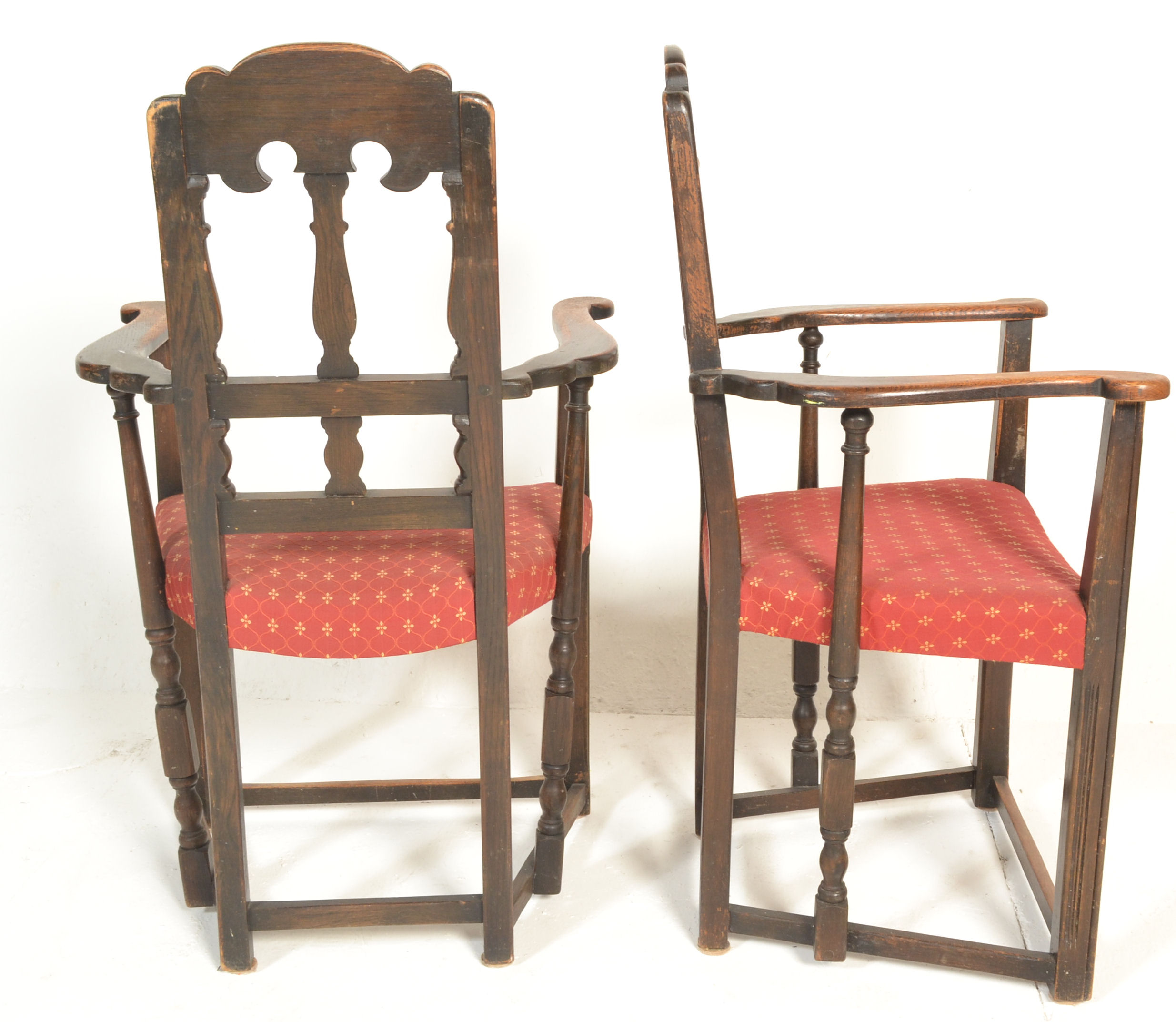 A set of 8 Ercol gothic revival early 20th century - Image 13 of 16