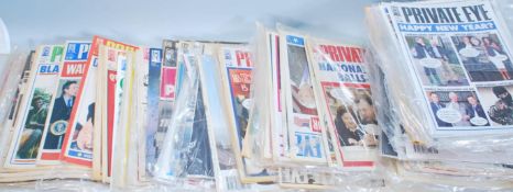 A large collection of Private Eye magazines dating