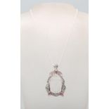 An unusual silver and rock crystal pendant necklac
