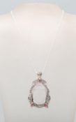 An unusual silver and rock crystal pendant necklac