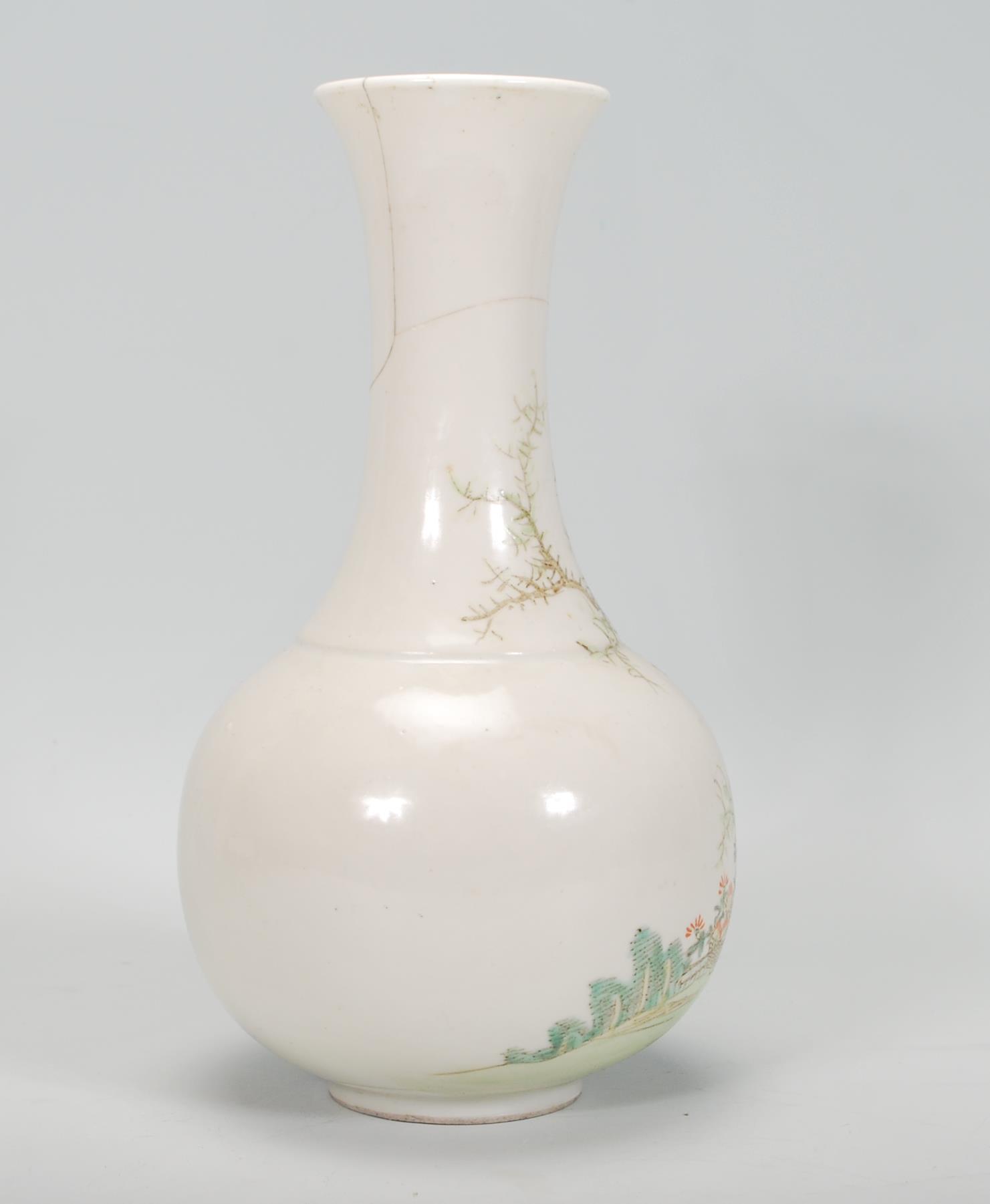 An early 20th Century vase of bulbous form having - Image 2 of 6