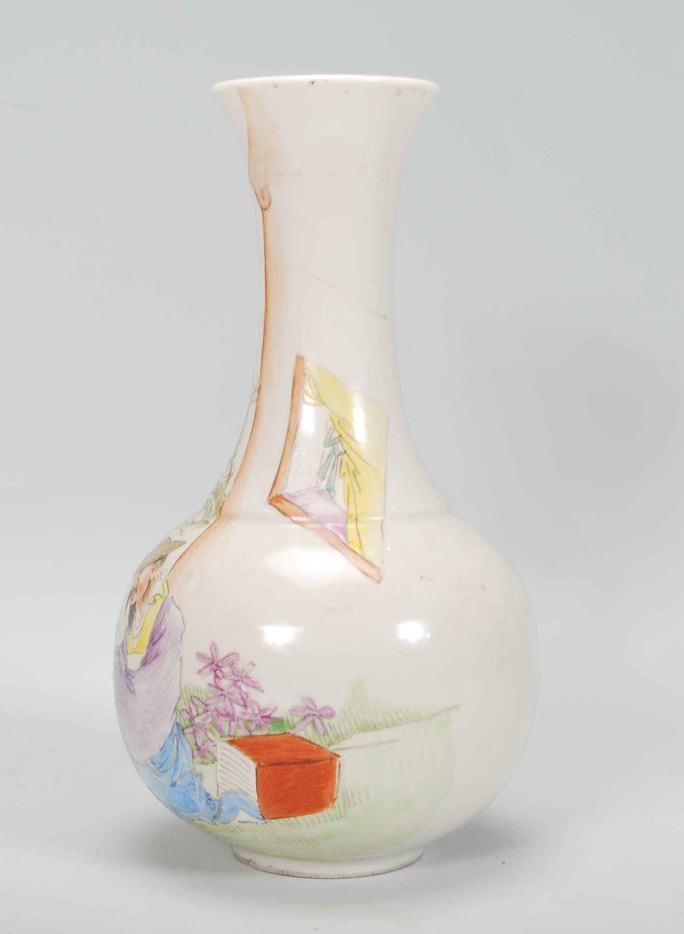 An early 20th Century vase of bulbous form having - Image 4 of 6