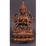 ANTIQUE NEPALESE / INDIAN BRONZE FIGURE OF KAMADEVA