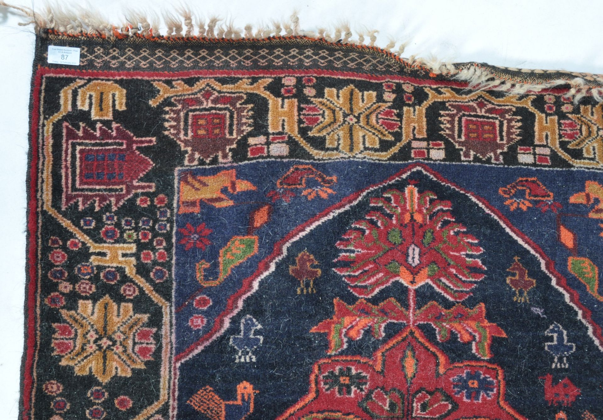 20TH CENTURY PERUVIAN FLOOR CARPET RUG - Bild 2 aus 4