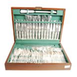 LARGE SILVER HALLMARKED 8 PERSON CANTEEN OF CUTLERY