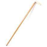 19TH CENTURY VICTORIAN IVORY HANDLED WALKING CANE