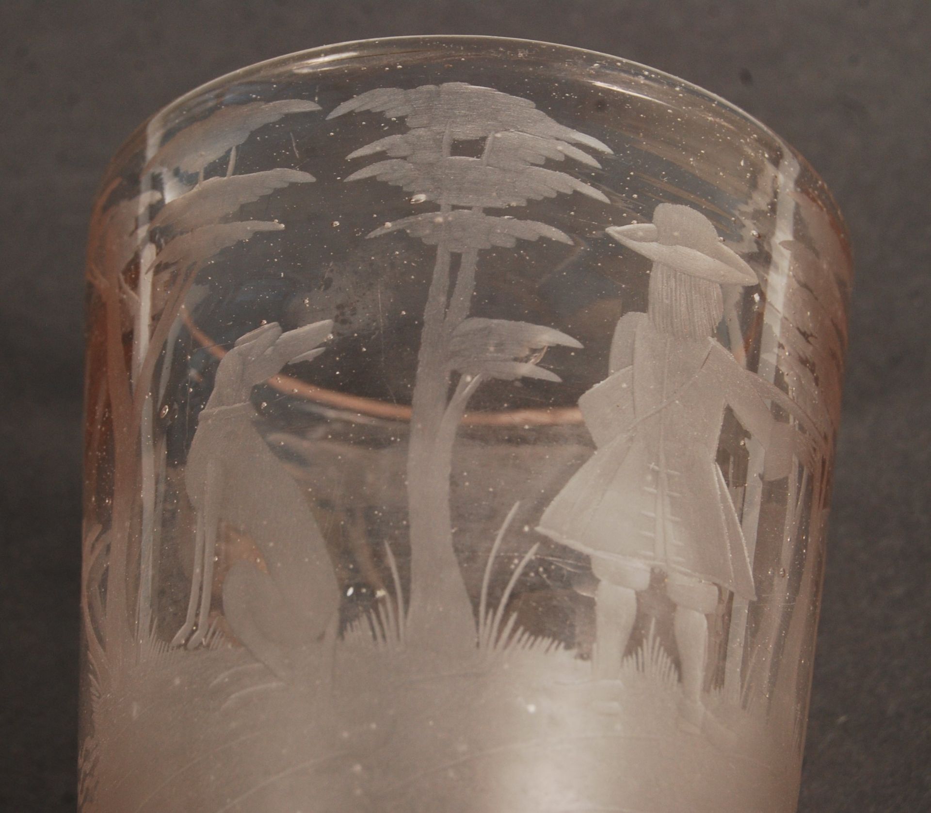 TWO 18TH/ 19TH CENTURY GEORGIAN ANTIQUE DRINKING GLASSES - Bild 3 aus 10