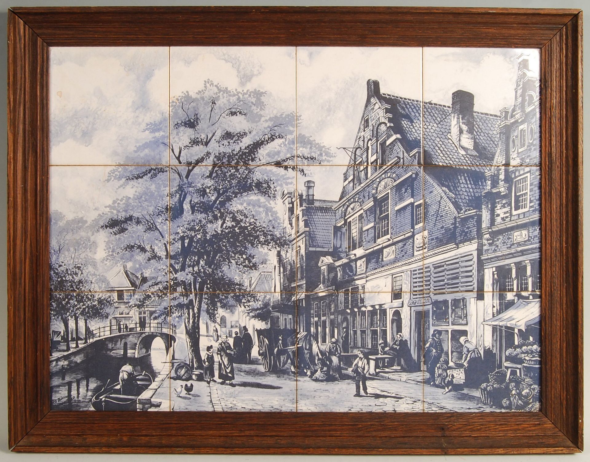 19TH CENTURY DUTCH DELFT TILE LANDSCAPE SCENE