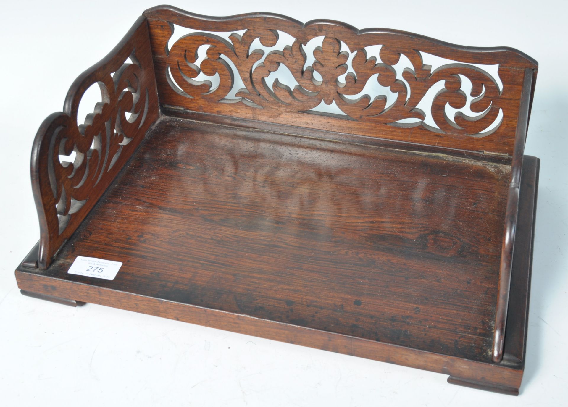 19TH CENTURY ROSEWOOD FOLDING BOOK STAND - Bild 2 aus 4