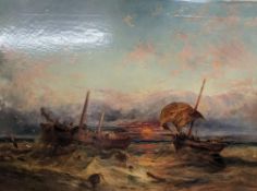 19TH CENTURY MARITIME OIL PAINTING BY RR STUBBS