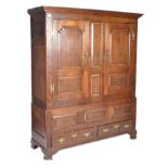 LARGE 19TH CENTURY DUTCH OAK HOUSEKEEPERS CUPBOARD