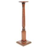 19TH CENTURY ANTIQUE CARVED MAHOGANY TORCHERE.