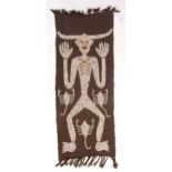 20TH CENTURY AFRICAN TRIBAL ART SHELL BEADED CLOTH