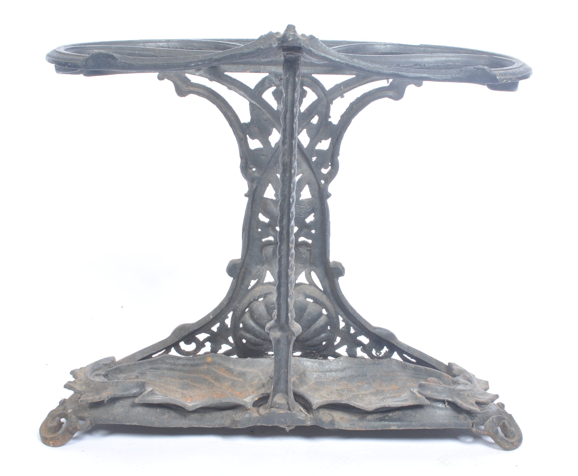 19TH CENTURY VICTORIAN COALBROOKDALE MANNER CAST IRON STICK STAND - Image 2 of 6
